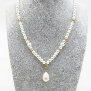 Bead Necklace - KN286935-WH