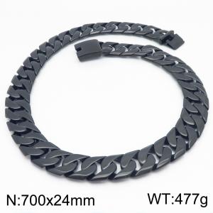 26mm domineering stainless steel Cuban chain men's necklace - KN286960-KJX