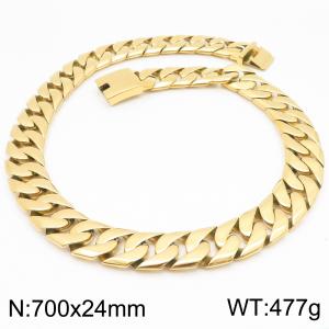 26mm domineering stainless steel Cuban chain men's necklace - KN286961-KJX