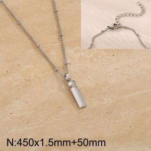 Stainless steel letter I pendant necklace - KN287056-Z