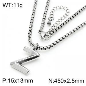Stainless Steel Jewelry English Alphabet Element Necklace - KN287188-Z
