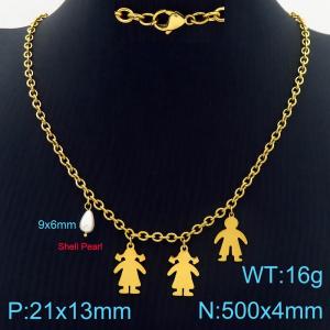 Stainless steel necklace accessories for boys and girls - KN287533-Z