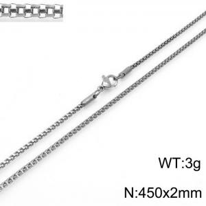 Stainless steel lantern chain necklace - KN287558-Z