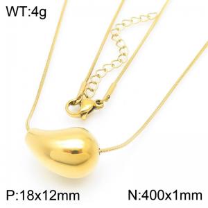 Fashionable and personalized stainless steel creative 12 chubby water droplet pendant temperament gold necklace - KN287621-KFC