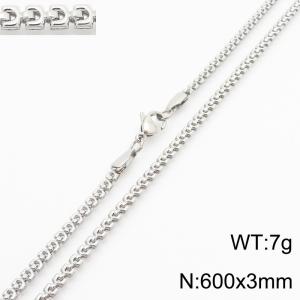 Stainless steel embossed necklace - KN287900-Z