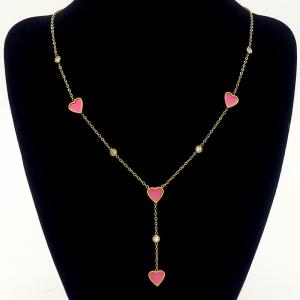 SS Gold-Plating Necklace - KN287991-BI