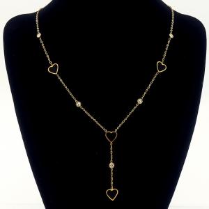 SS Gold-Plating Necklace - KN287992-BI