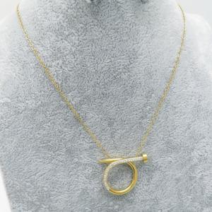 SS Gold-Plating Necklace - KN288386-YH