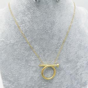 SS Gold-Plating Necklace - KN288388-YH