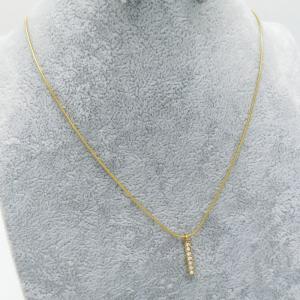 Stainless Steel Stone Necklace - KN288434-HR