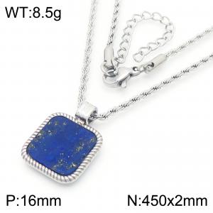 Simple and high-end stainless steel square geometric pendant necklace - KN288483-GC