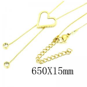 SS Gold-Plating Necklace - KN288864-NT