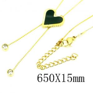 SS Gold-Plating Necklace - KN288865-NT