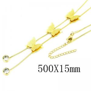 SS Gold-Plating Necklace - KN288872-NT