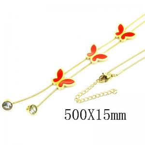 SS Gold-Plating Necklace - KN288874-NT