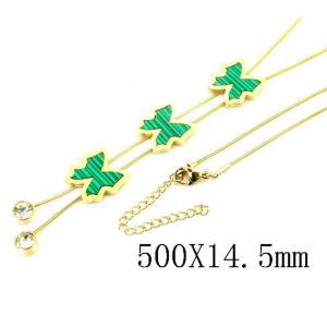 SS Gold-Plating Necklace - KN288876-NT