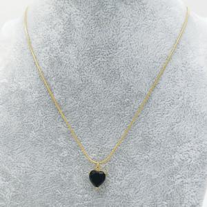 Stainless Steel Stone Necklace - KN288998-HR