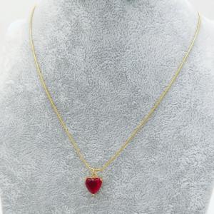 Stainless Steel Stone Necklace - KN288999-HR