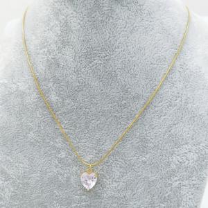 Stainless Steel Stone Necklace - KN289000-HR