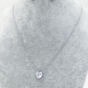 Stainless Steel Stone Necklace - KN289004-HR