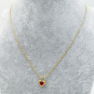 Stainless Steel Stone Necklace - KN289012-HR