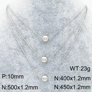 Stainless steel multi-layer necklace - KN289081-Z