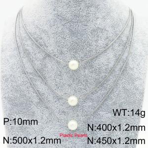 Stainless steel multi-layer necklace - KN289083-Z