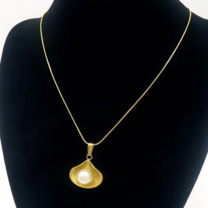 SS Gold-Plating Necklace - KN289429-MI