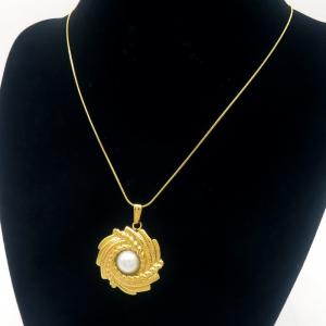 SS Gold-Plating Necklace - KN289430-MI