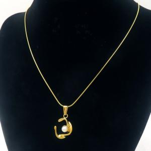 SS Gold-Plating Necklace - KN289433-MI