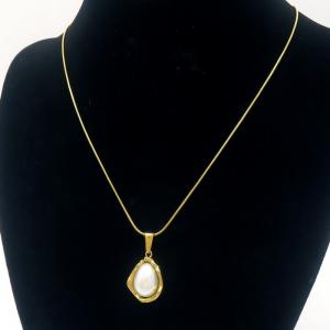 SS Gold-Plating Necklace - KN289444-MI