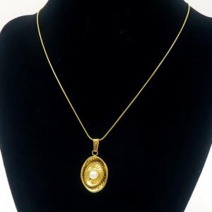 SS Gold-Plating Necklace - KN289448-MI