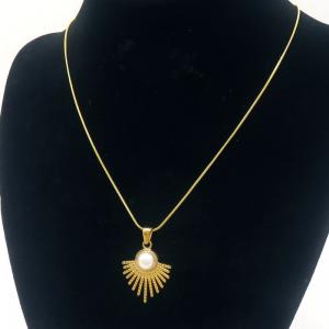 SS Gold-Plating Necklace - KN289454-MI