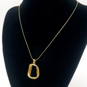 SS Gold-Plating Necklace - KN289455-MI