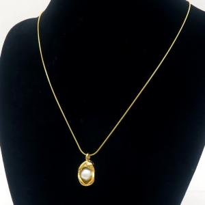 SS Gold-Plating Necklace - KN289458-MI