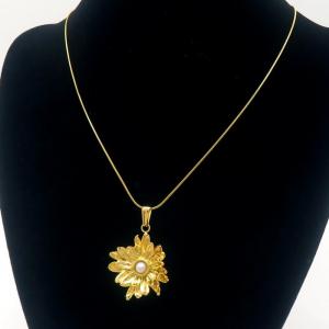 SS Gold-Plating Necklace - KN289459-MI