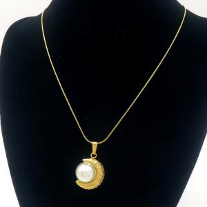 SS Gold-Plating Necklace - KN289461-MI