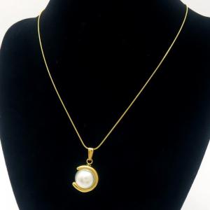 SS Gold-Plating Necklace - KN289463-MI