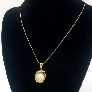 SS Gold-Plating Necklace - KN289472-MI