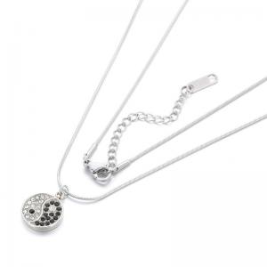 Stainless Steel Stone Necklace - KN289589-HR