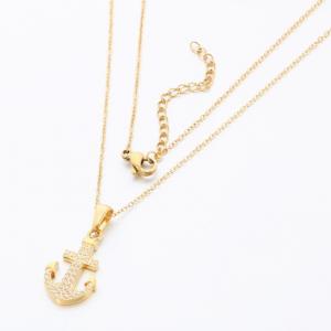 Stainless Steel Stone Necklace - KN289645-KD