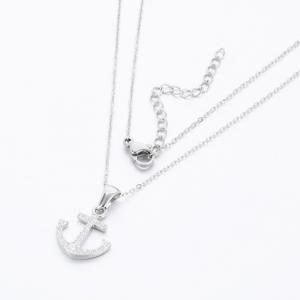 Stainless Steel Stone Necklace - KN289649-KD