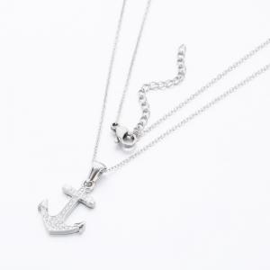 Stainless Steel Stone Necklace - KN289651-KD