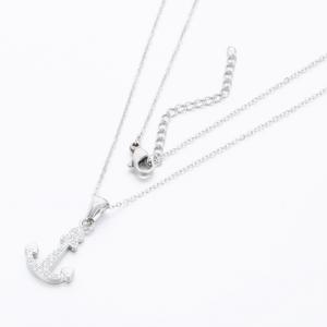 Stainless Steel Stone Necklace - KN289654-KD