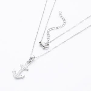 Stainless Steel Stone Necklace - KN289656-KD