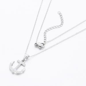 Stainless Steel Stone Necklace - KN289657-KD