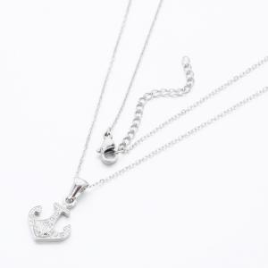 Stainless Steel Stone Necklace - KN289659-KD