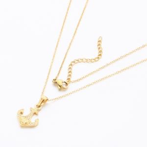 Stainless Steel Stone Necklace - KN289660-KD