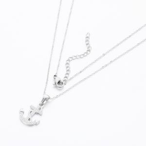 Stainless Steel Stone Necklace - KN289663-KD