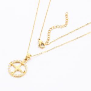 Stainless Steel Stone Necklace - KN289665-KD